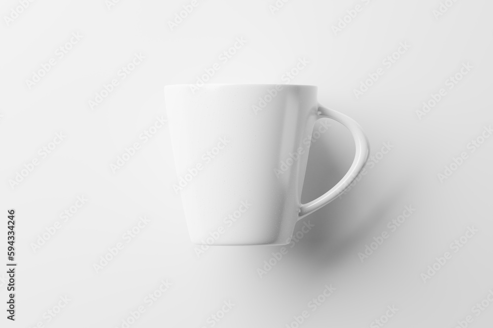 Ceramic Mug Cup For Coffee Tea White Blank 3D Rendering Mockup Ceramic Mug Cup For Coffee Tea White Blank 3D Rendering Mockup
