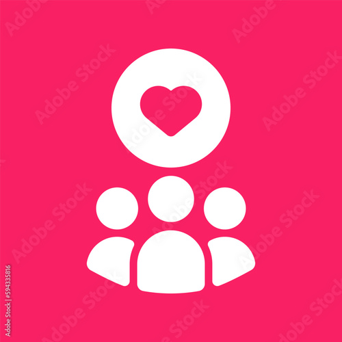 white team icon like customer feedback or care