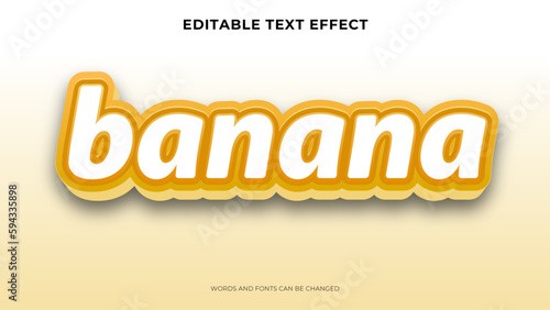 editable banana text effect
