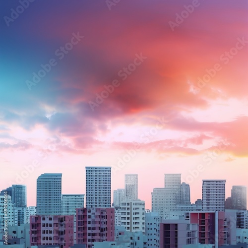 Urban Real Estate Concept - City on Twilight Color Sky © Jardel Bassi