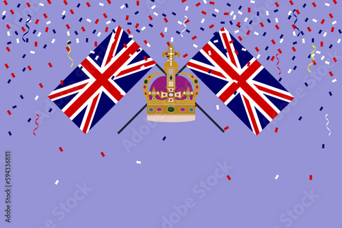 Union Jack flag
celebration UK Union Jack flag background vector illustration party 