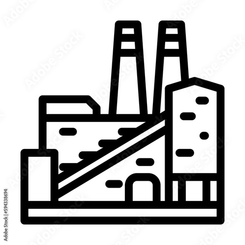coking plant steel production line icon vector illustration