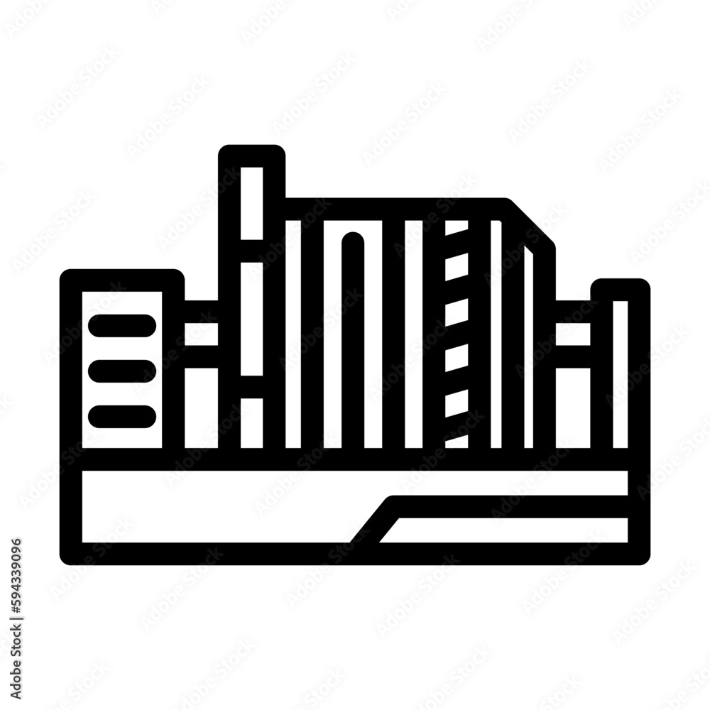 concentrator steel production line icon vector illustration concentrator steel production line icon vector illustration