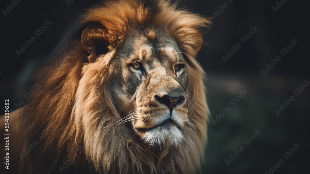 Fototapeta premium lion in the sun