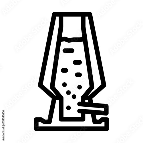 blast furnace steel production line icon vector illustration