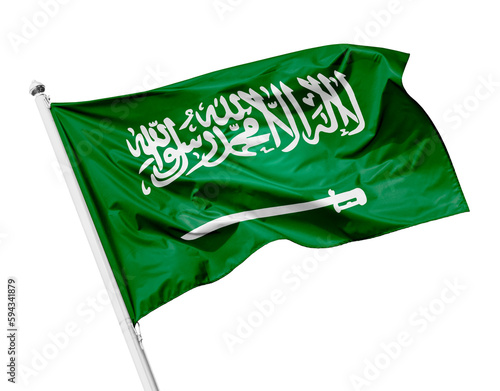 KSA saudi arabia waving fly flag