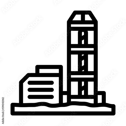 core drilling steel production line icon vector illustration