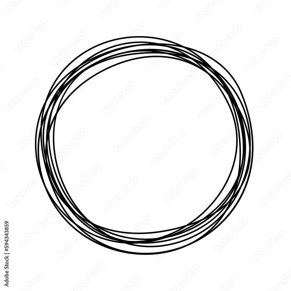 Grungy round scribble circle hand drawn with thin line, divider shape. Png clipart isolated on transparent background Grungy round scribble circle hand drawn with thin line, divider shape. Png clipart isolated on transparent background