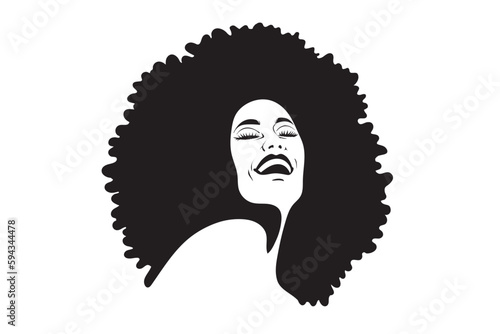 Afro Woman Black Magic Silhouette