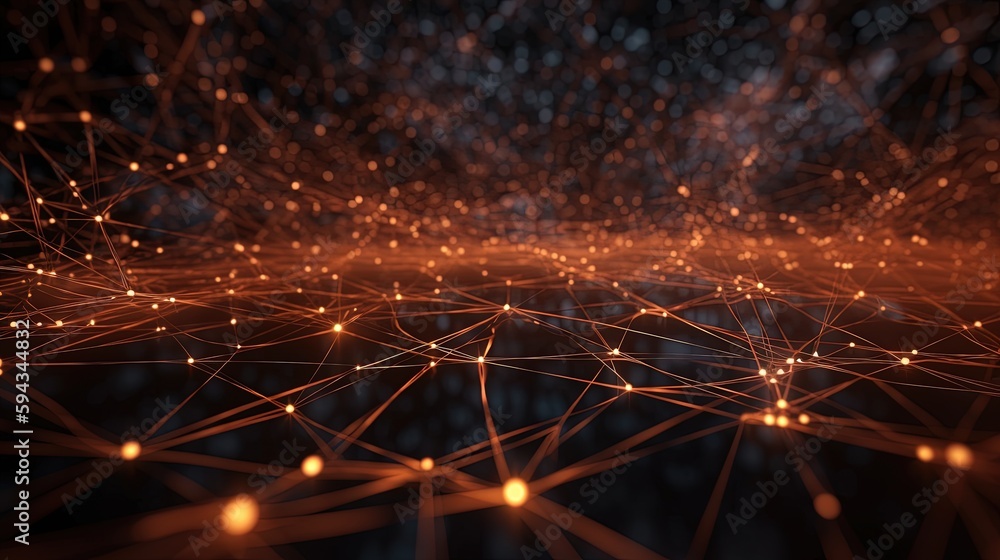 Abstract digital background with connecting dots and lines. Network connection structure. 3d rendering.GenerativeAi Abstract digital background with connecting dots and lines. Network connection structure. 3d rendering.GenerativeAi