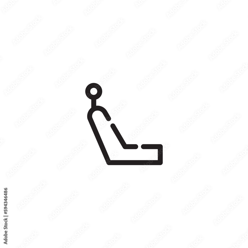Car Driver Seat Outline Icon Car Driver Seat Outline Icon
