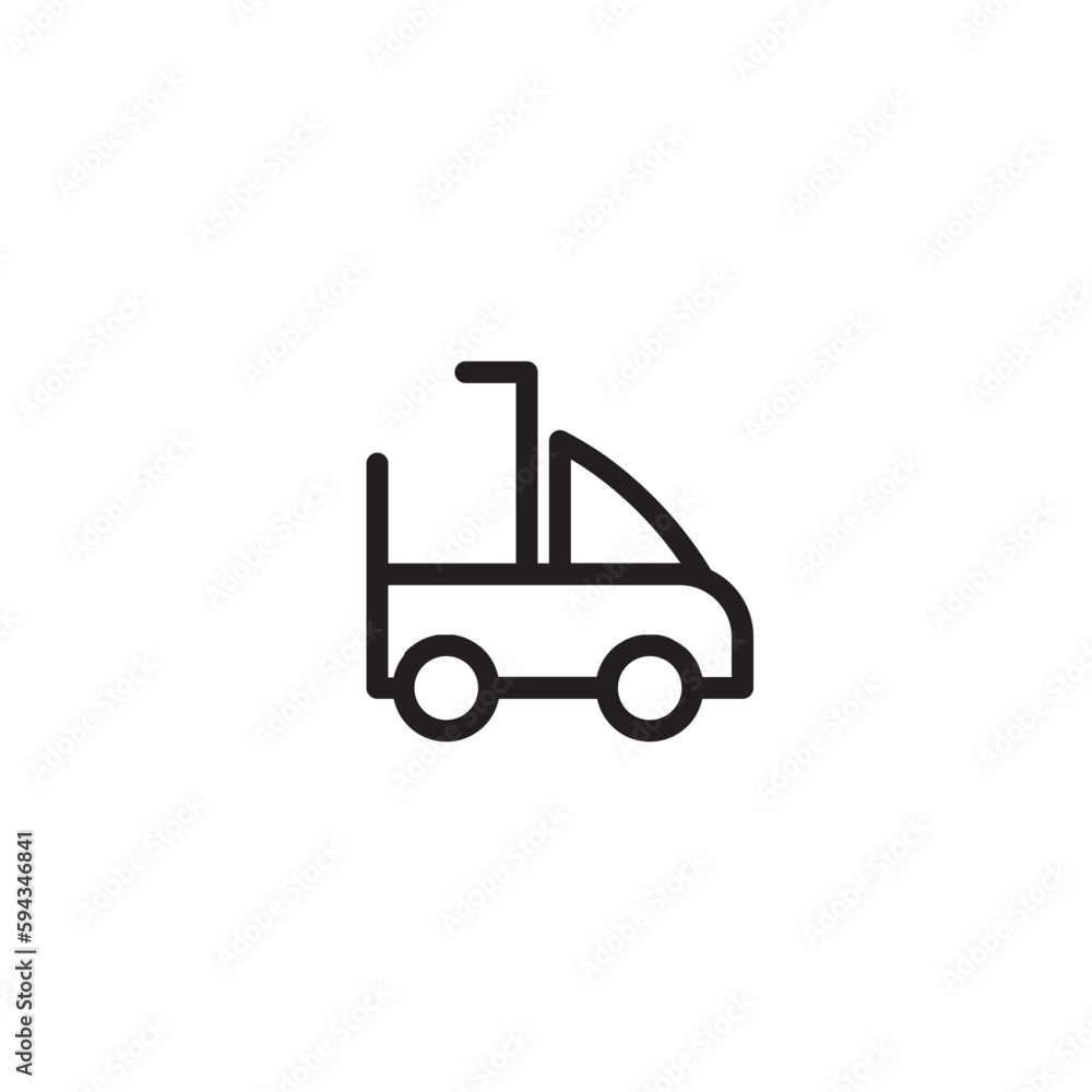 Fototapeta premium Car Parking Service Outline Icon