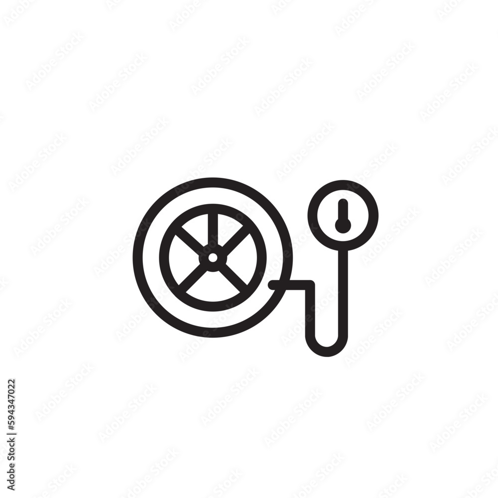 Obraz premium Tire Tyre Wheel Outline Icon