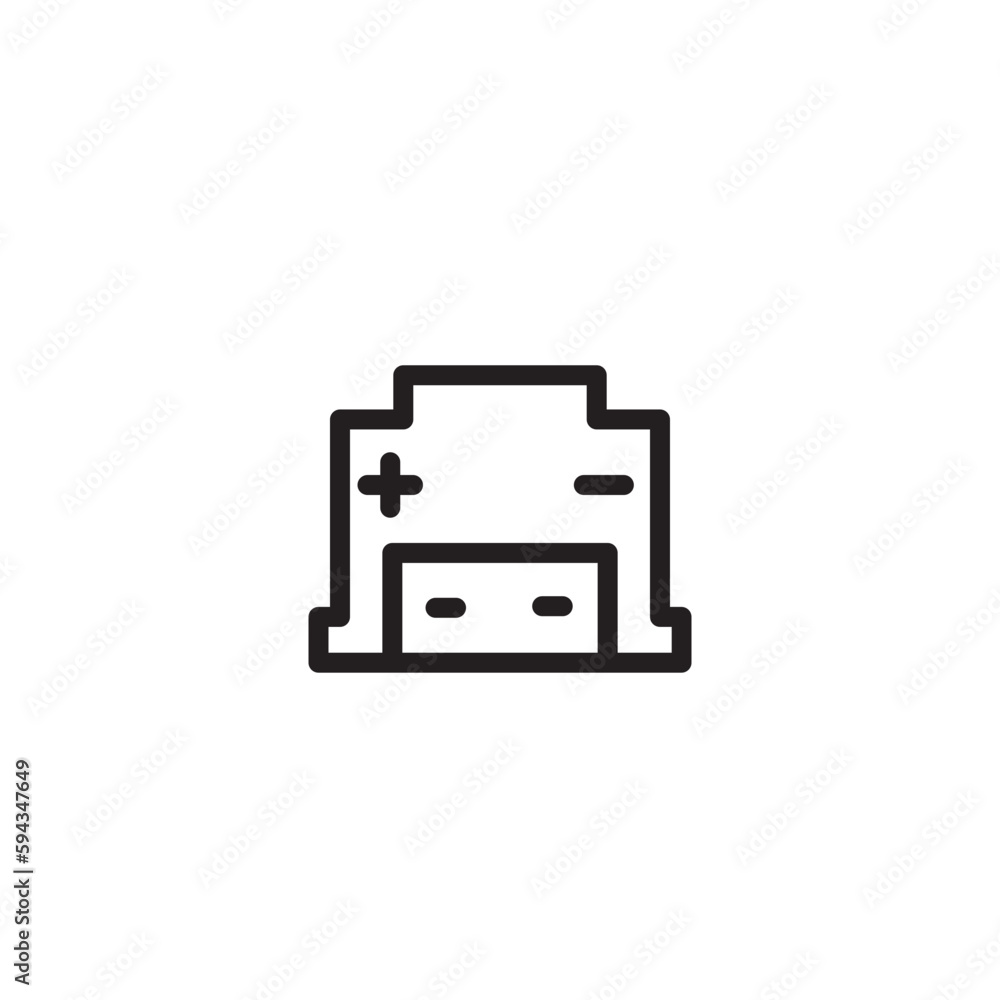 Battery Car Electric Outline Icon Battery Car Electric Outline Icon