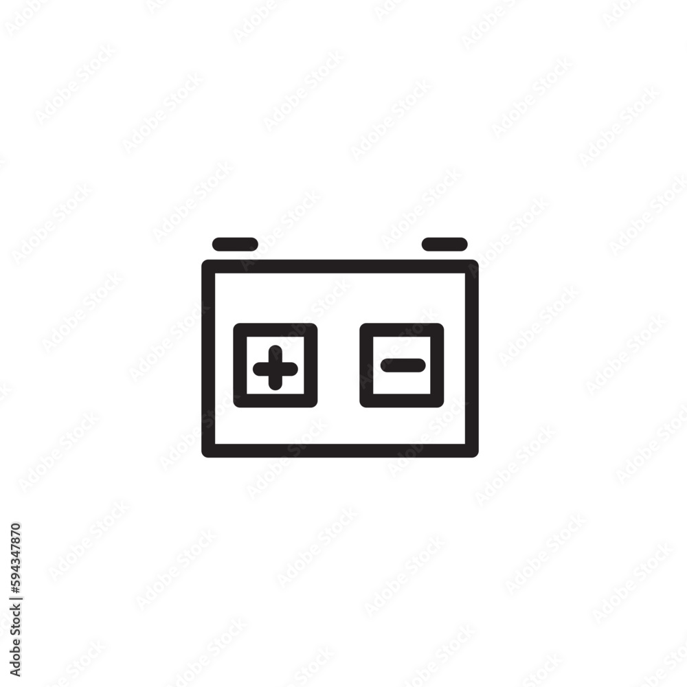 Battery Car Battery Outline Icon