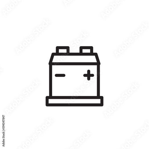 Battery Car Power Outline Icon
