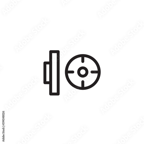 Brake Car Disc Outline Icon