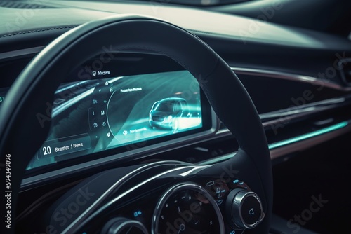 Close-up of modern car dashboard with technology features © Frederick