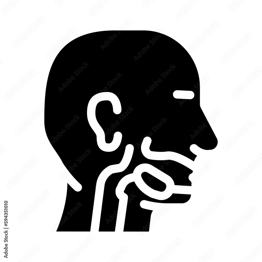 oral cancer glyph icon vector illustration oral cancer glyph icon vector illustration