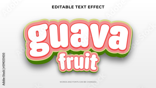 editable guava text effect