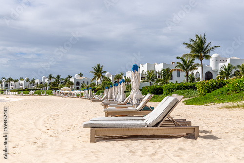 Beach Chairs At Cap Juluca Anguilla photo