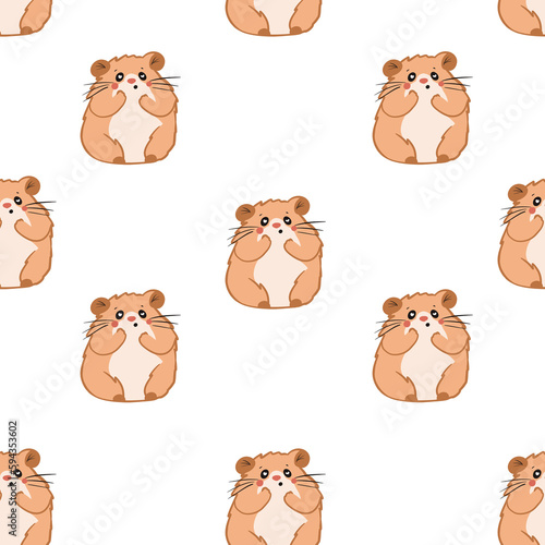 Pattern of cartoon hamster  © Мария Гуцол