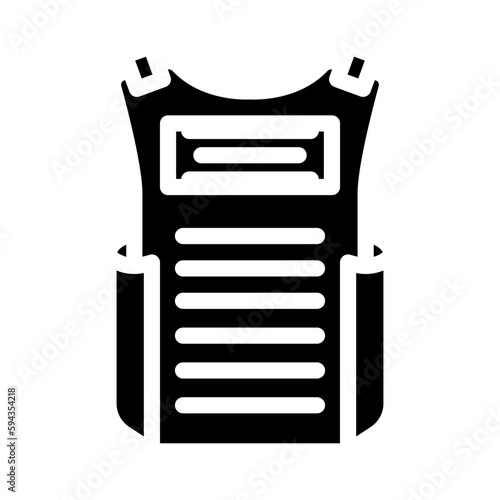 bulletproof vest crime glyph icon vector illustration