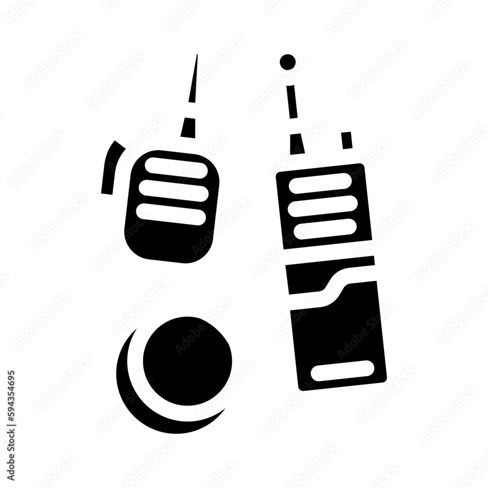 police walkie talkie crime glyph icon vector illustration police walkie talkie crime glyph icon vector illustration
