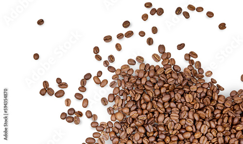coffee beans isolated on transparent png photo