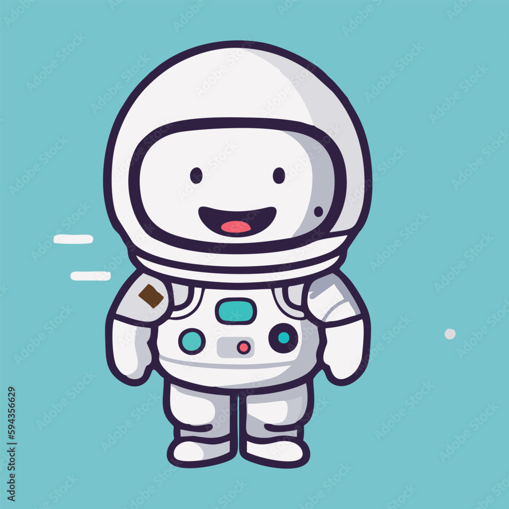 cute astronaut mascot vector cartoon style cute astronaut mascot vector cartoon style