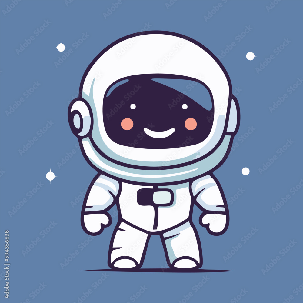 cute astronaut mascot vector cartoon style cute astronaut mascot vector cartoon style