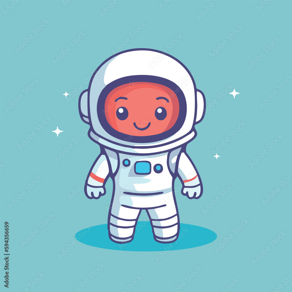 cute astronaut mascot vector cartoon style cute astronaut mascot vector cartoon style