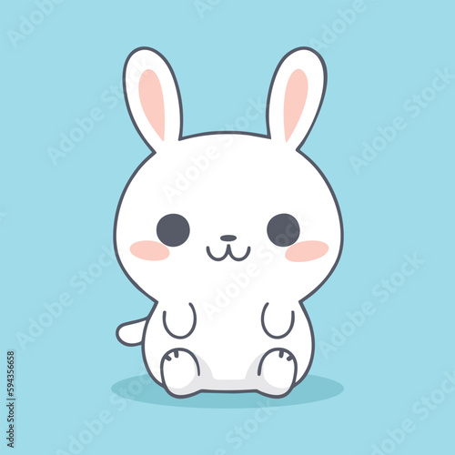 cute rabbit mascot vector cartoon style