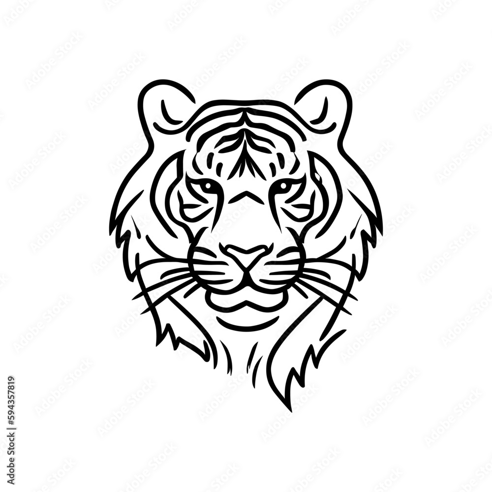 Tiger illustration, Tiger Logo icon