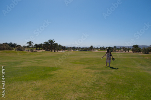 Golf club and fields in El Gouna, Red Sea, Egypt, Africa © Maksym
