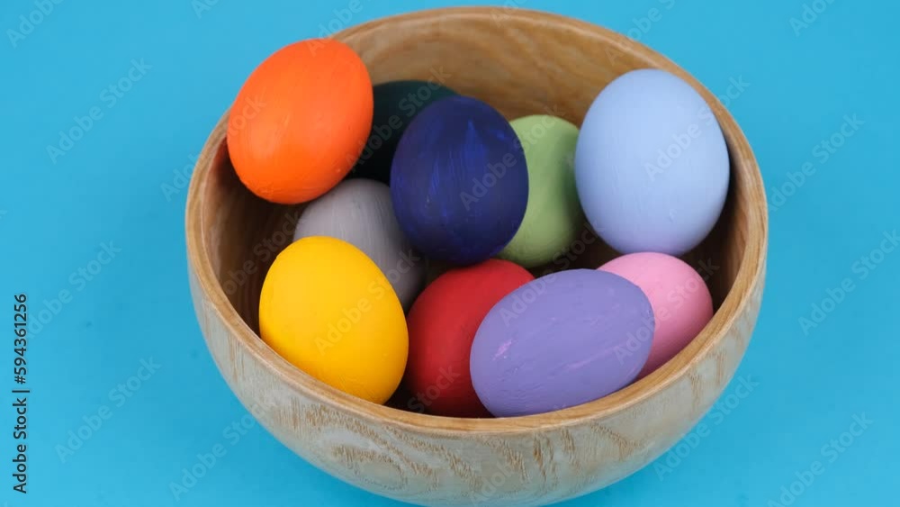 easter eggs in a basket easter eggs in a basket