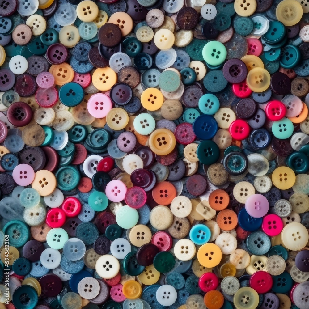 buttons, texture, a lot, multi-colored, golden, wooden, on a gray background