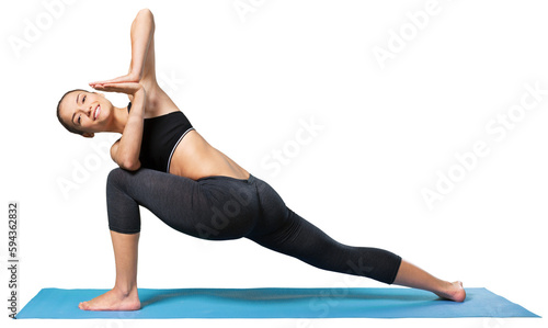 Young beautiful girl practicing yoga