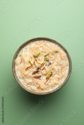 Sheer khurma or sheer khorma is a festival vermicelli pudding prepared by Muslims on Eid ul-Fitr and Eid al-Adha in Pakistan, Afghanistan, India, and parts of Central Asia. It is equivalent to shemai,