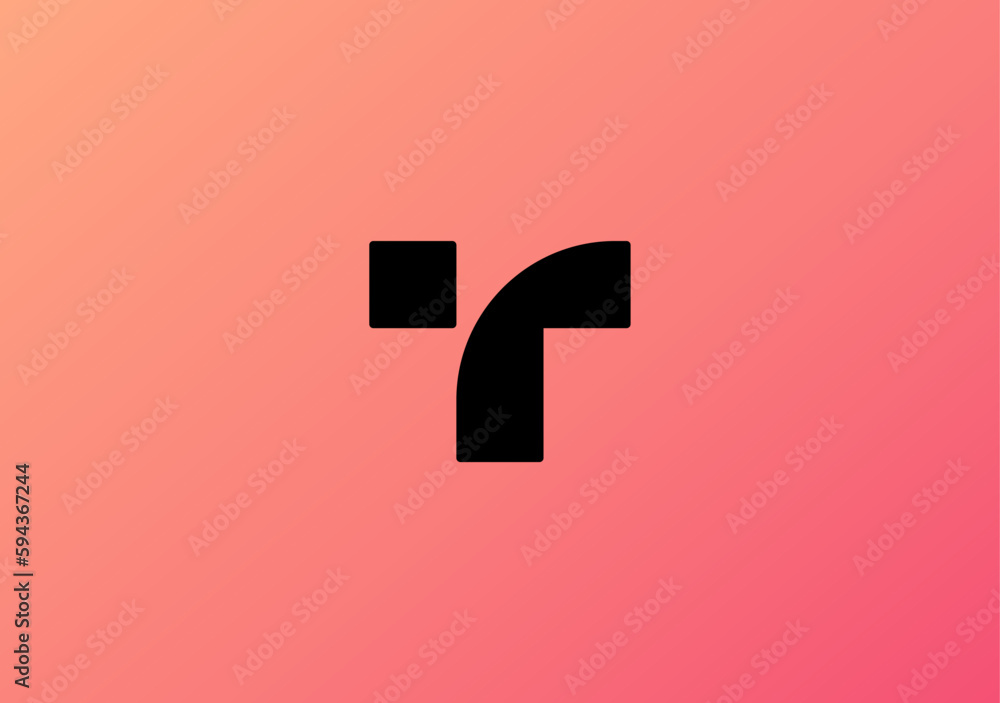monogram letter T simple and bold logo symbol monogram letter T simple and bold logo symbol