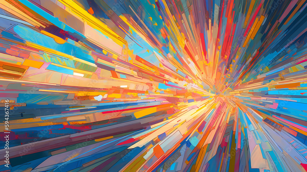 explosive burst of bright colors background. digital art illustration. generative AI explosive burst of bright colors background. digital art illustration. generative AI