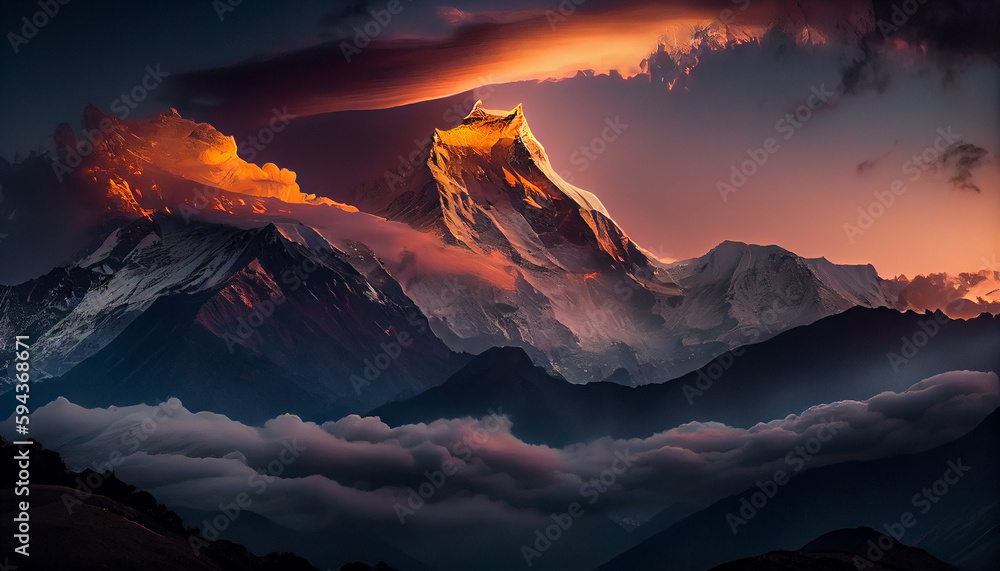 Annapurna mountain Western Nepal