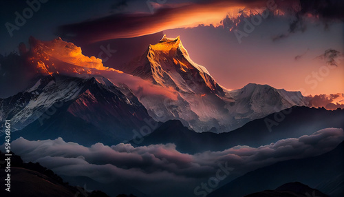 Annapurna mountain Western Nepal