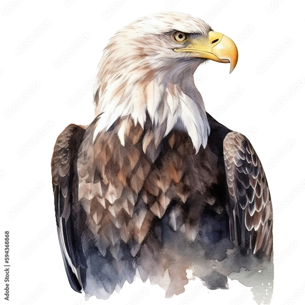 Obraz premium american eagle isolated on white background