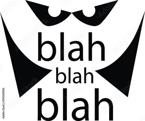 blah blah blah halloween vector graphic , great for web and print projects