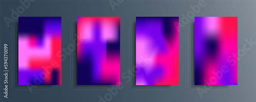 Set of vector gradient backgrounds in bright colors. For brochures, booklets, banners, posters, magazines, branding, social media and other projects. For web and print.