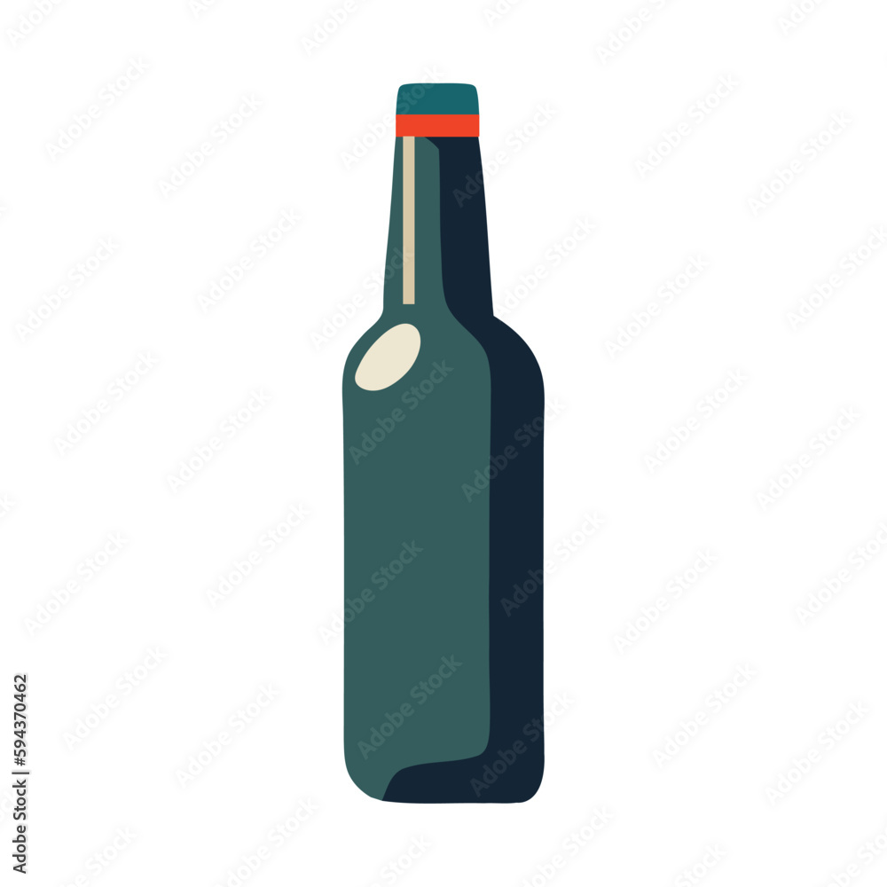 Alcohol symbol on isolated wine bottle label Alcohol symbol on isolated wine bottle label