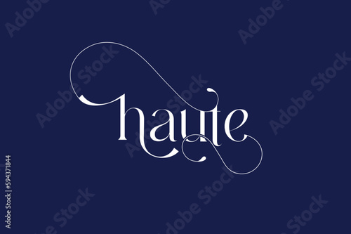 ligature signature haute vector elegant logo design template