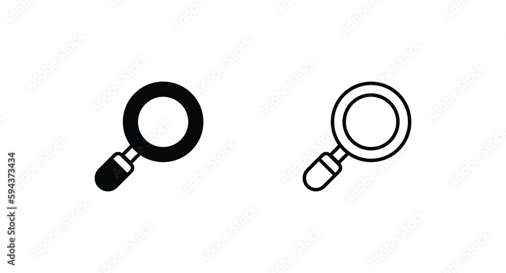 Search icon design with white background stock illustration Search icon design with white background stock illustration
