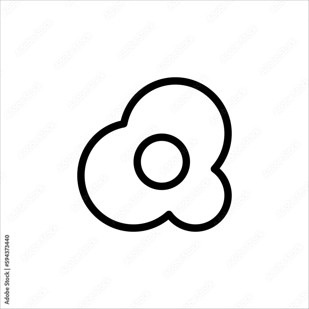 omelet concept line icon. Simple element illustration. omelet concept outline symbol design on white background